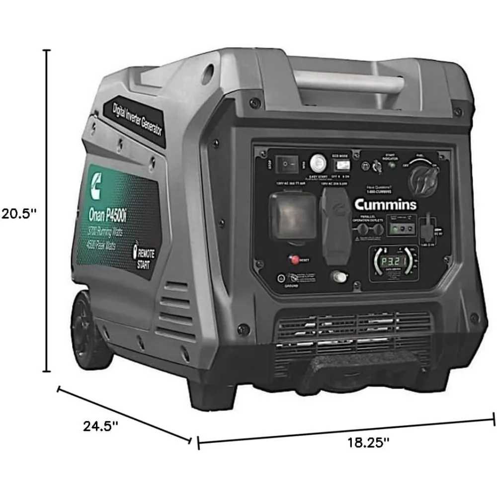 Portable Inverter Generator Power Inverter Dual 5V USB Ports for Mobile Charging Gas Powered for Backup Home Use