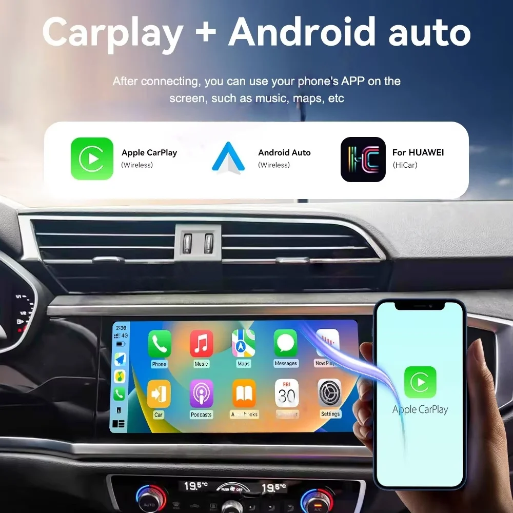 Android Car Radio Autoradio Multimedia Player For Audi Q3 2019 2020 2021 Radio CarPlay 2Din Stereo Receiver GPS Navi Head Unit