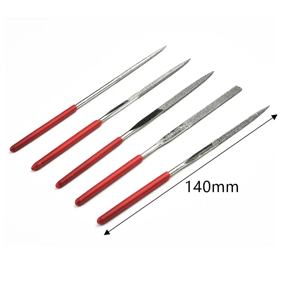 Carving Jewelry Diamond Glass Stone Wood Tool, 5pcs/Set Metal Needle Files Set for Precision Work and Fixing Chipped Surfaces