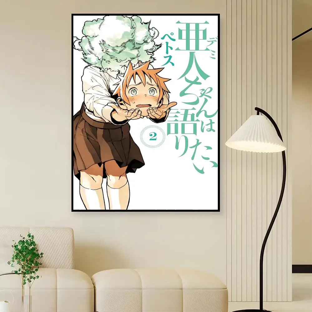 D-Demi-chan-N Painting Calligraphy Canvas Painting Art For Bathroom, Living Room Home Wall Decor Picture