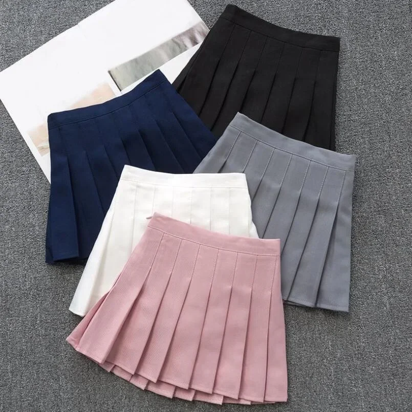 School Uniform Girls Skirts Performance Pleated Skirt Solid Children Clothes Baby Toddler Teenager Kids Bottoms 6 8 10 12 Years