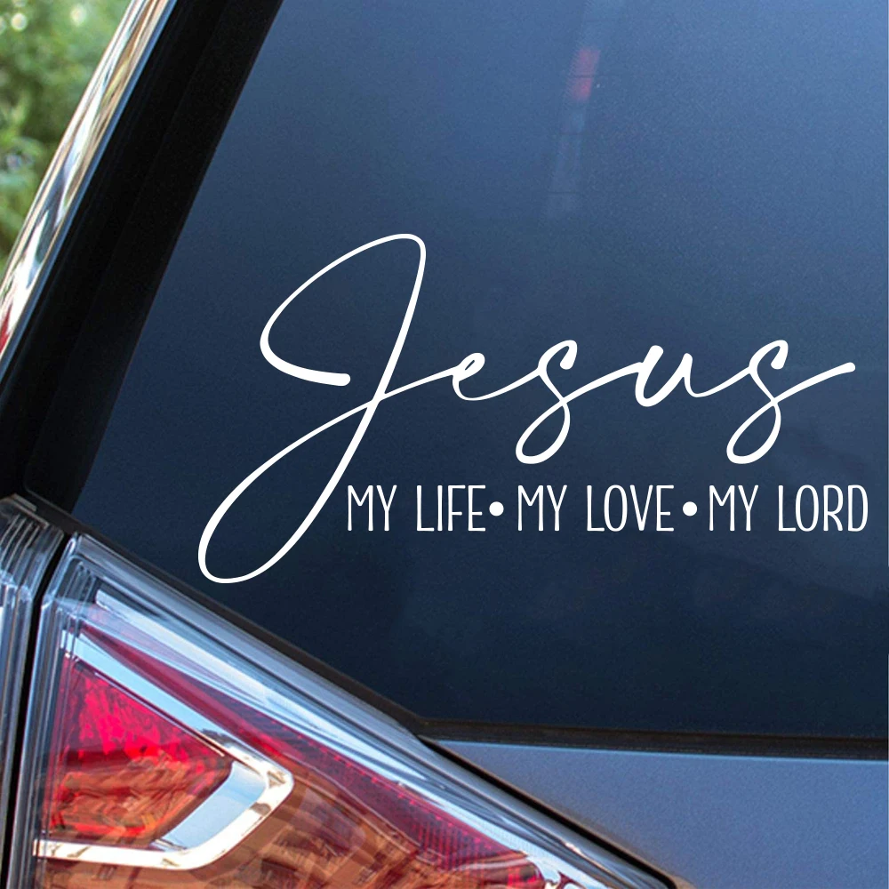 Jesus Christian Car Sticker Decal Bible Verse God Faith Love Lord Quote Truck Auot Vehicle Windscreen Vinyl