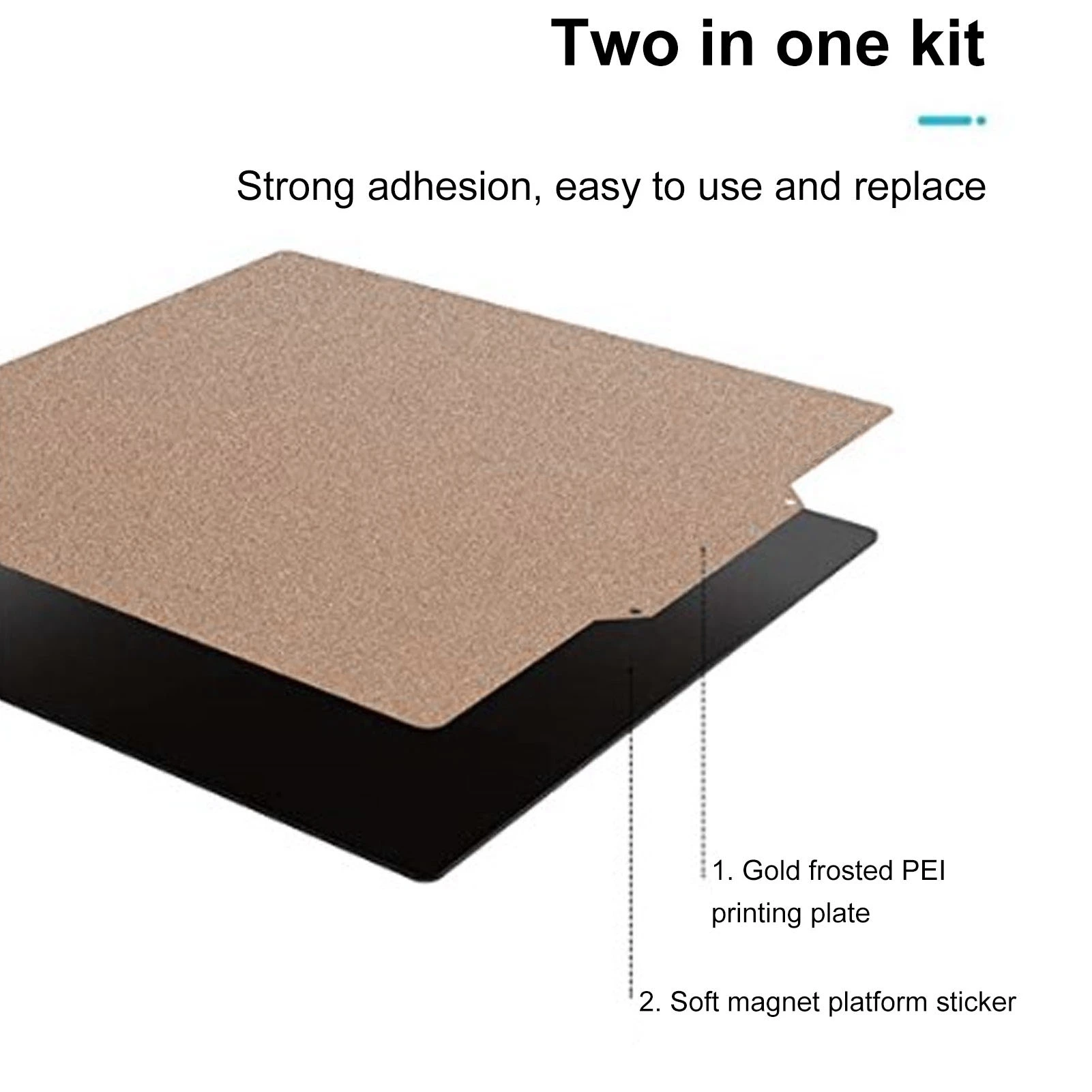 لوحة بناء الطابعة ثلاثية الأبعاد 430 × 430 مم مزدوجة الجوانب PEI سطح بناء فولاذي مرن مع ورقة مغناطيسية ناعمة لـ Anycubic Kobra2 MAX #2
