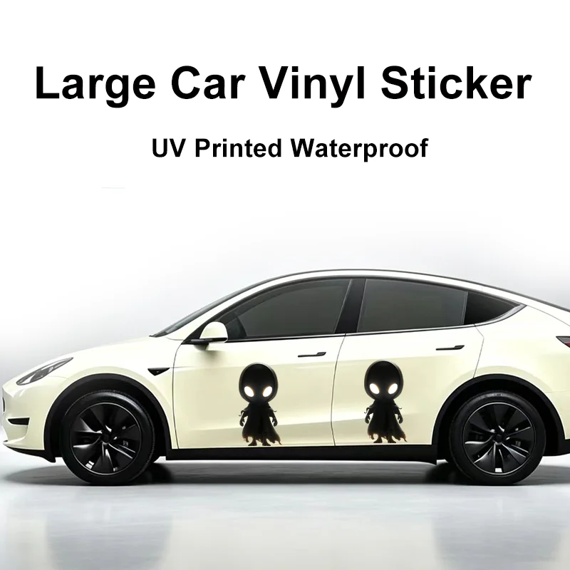 Large Size Shadow Monster Car Sticker Personalized Multi-position Sticker Block Paint Defects For Halloween Car Decoration