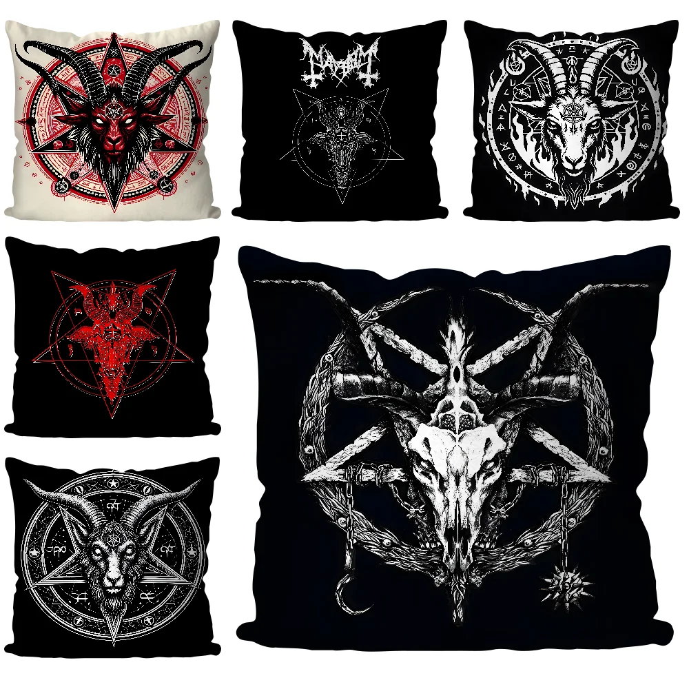 Devil baptism Damascus Satan Leviathan Pillow Case Sofa Decorative Home Double-sided Printing Short Plush Cute Cushion Cover