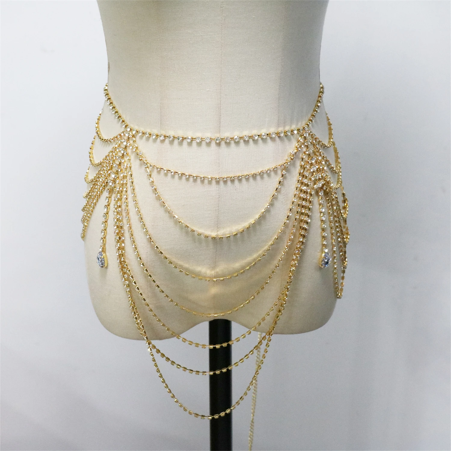 Neuer Damen-Gürtel mit mehrschichtigem Quastenanhänger, eleganter und sexy Bikini-Party-Gürtel, Accessoires, Körperschmuck – Detail 5