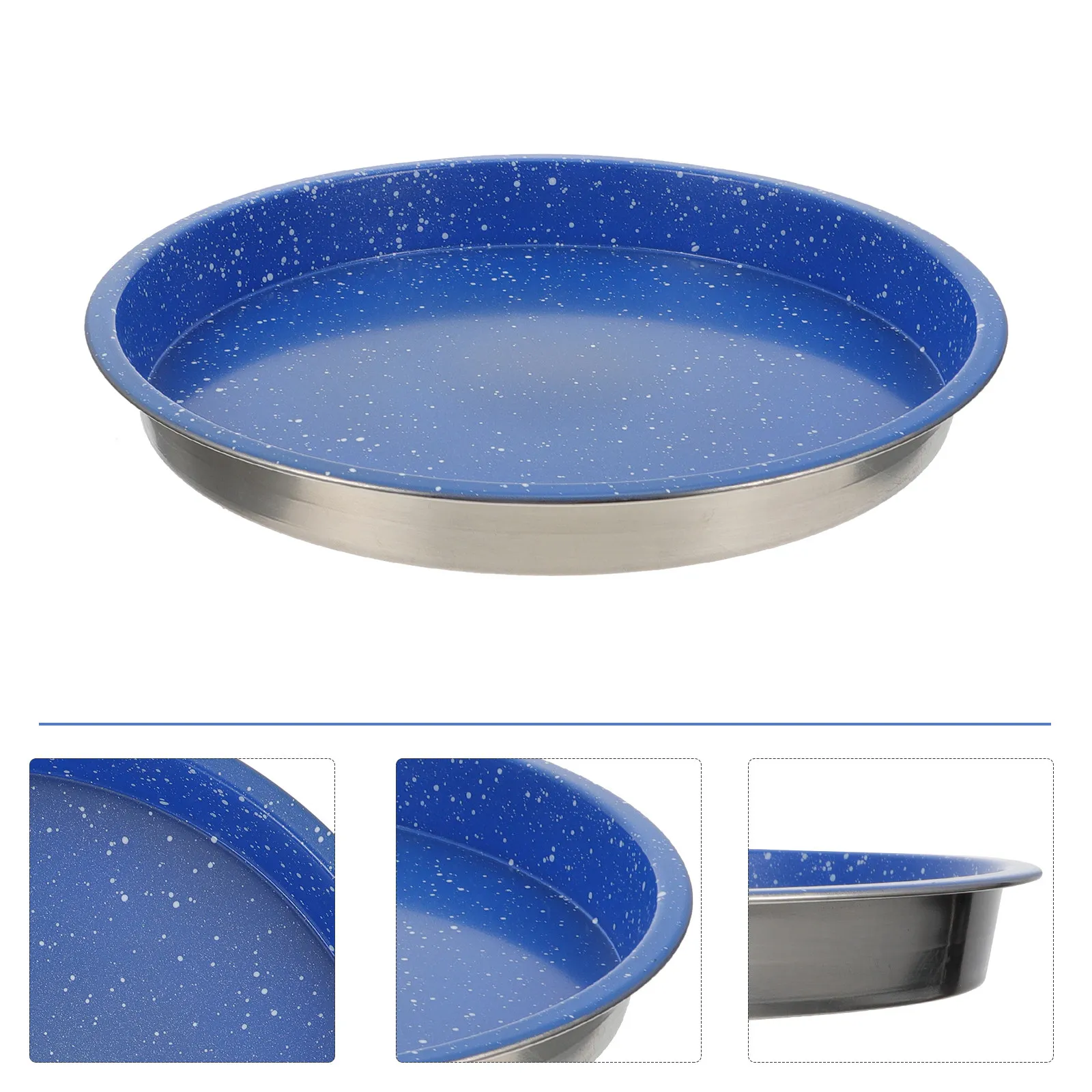 

1Pcs Stainless Pizza Baking Pan High Quality Heat Resistant Round Ovenware Baking Mold Kitchen Plate Dishwasher Safe