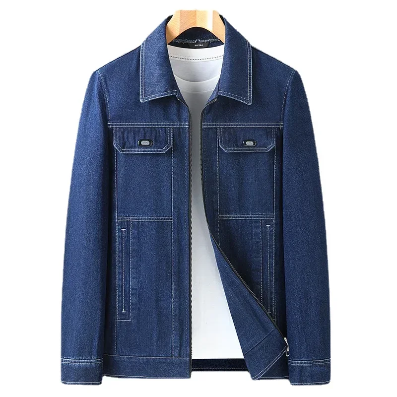 

New Arrival Fashion Suepr Large Cotton Denim Coat Men's Lapel Casual Spring and Autumn Plus Size L XL 2XL3XL 4XL 5XL 6XL 7XL 8XL