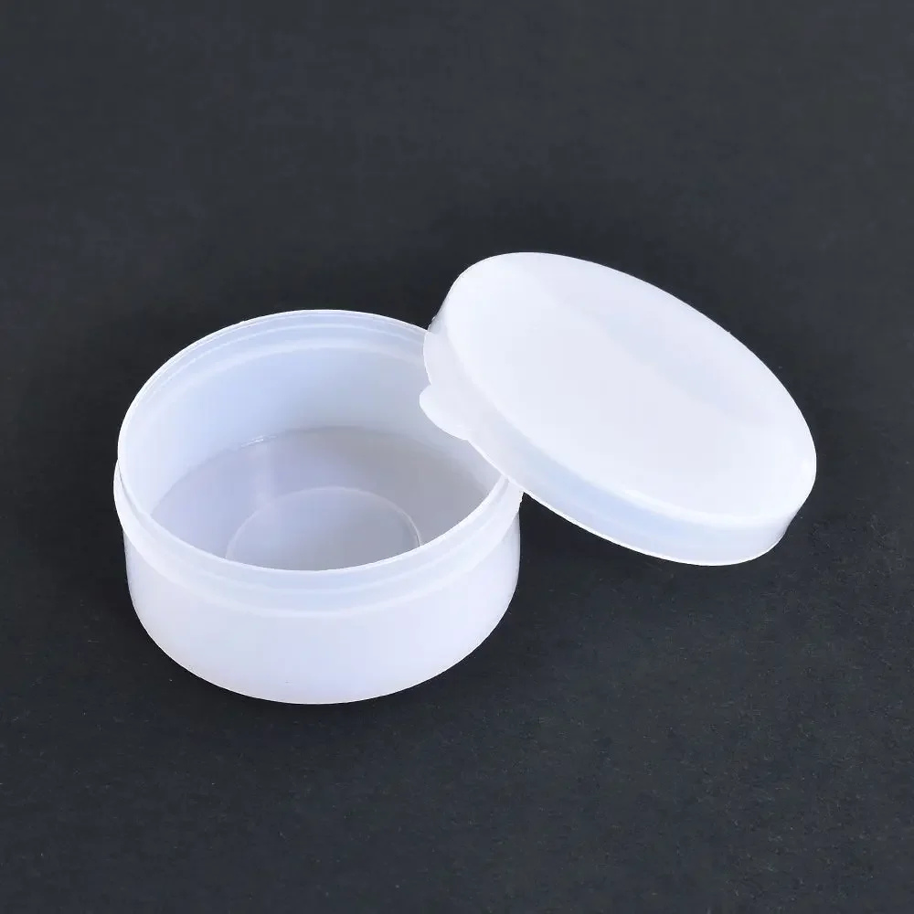 100Pcs 5g/10g/20g/30g/50g/100g White Plastic Cosmetic Sample Jars Pot Empty Face Cream Bottle Lip balm Container Refillable Box