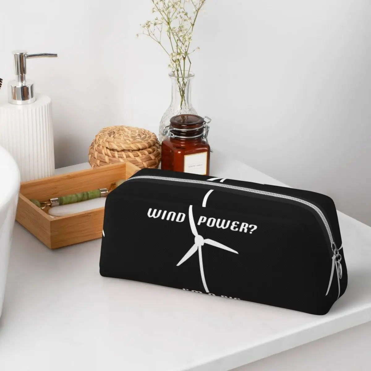 Wind Power I'm A Big Fan - Wind Generator Pencil Cases for Student Pen Box Pencil Bag Pencil Pouch Storage Stationery Supplies