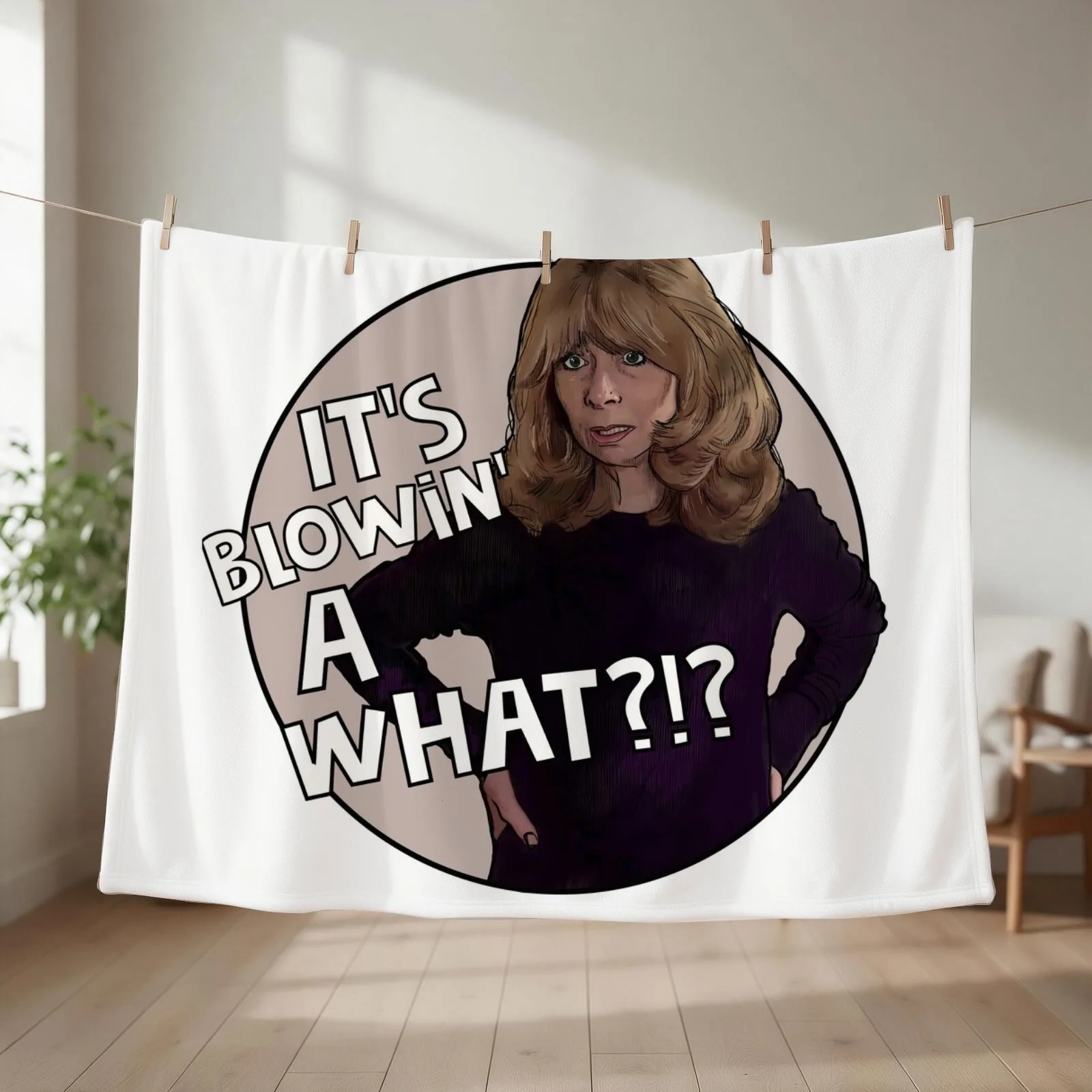 Blowing a Gail Platt. Coronation Street Throw Blanket couch cozy soft plush fuzzy picnic outdoor blanket