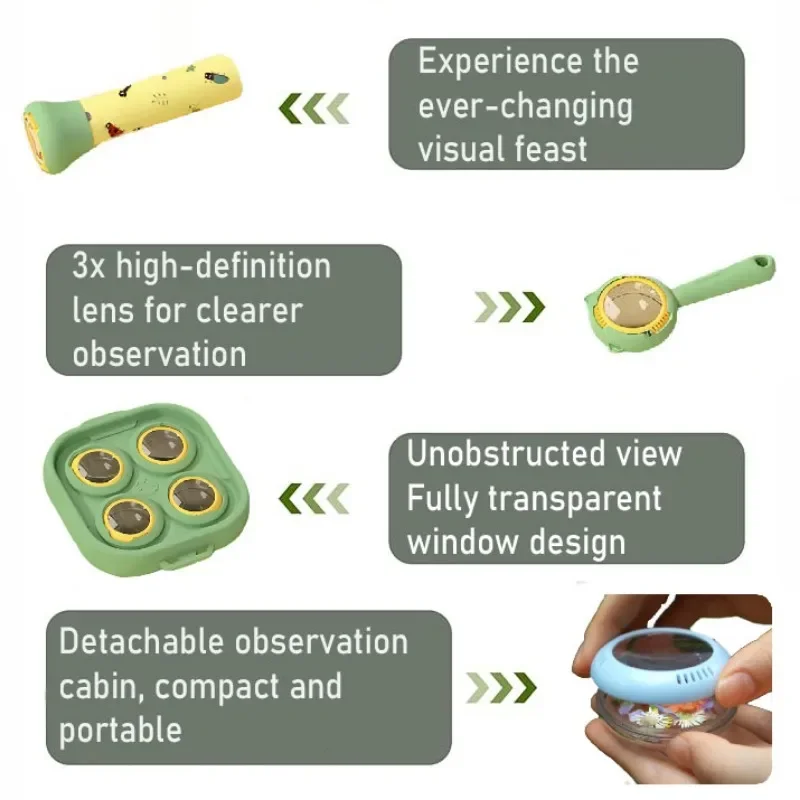 مجموعة استكشاف الطبيعة للأطفال ، مغامرة في الهواء الطلق ، ألعاب تعليمية ، مشكال ، عدسة مكبرة ، مجموعة المقصورة ، التخييم ، المشي لمسافات طويلة
