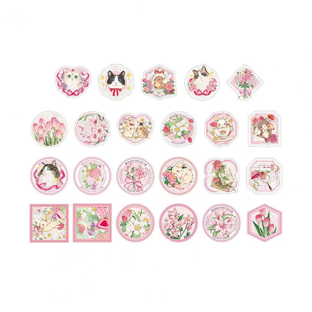 

46Pcs Deco Stickers Adorable Wear Resistant Wide Application Scrapbooking Stickers