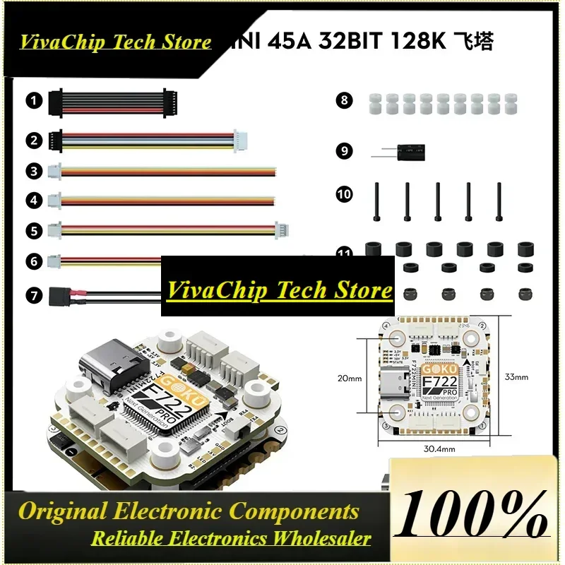 VivaCSGOKU F722 Pro Mini V2 45A 32Bit 128K 20X20 Stack