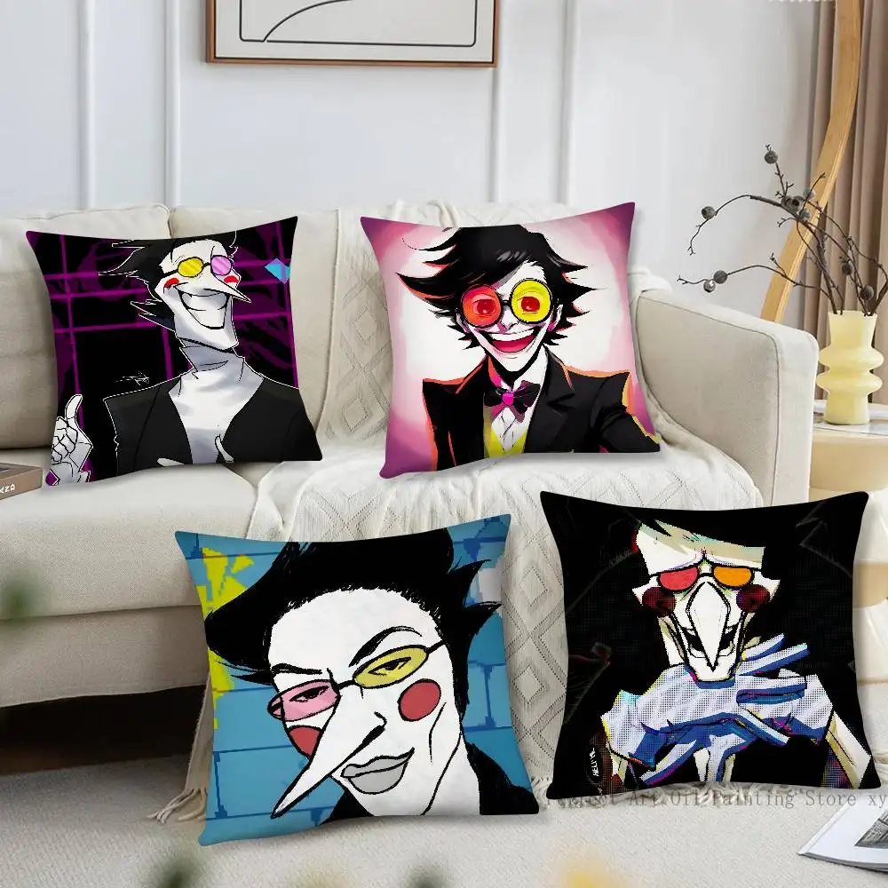 1pc Game D-Deltarune Spamton Pillow Case Fashion Square Pillowcase Bedroom Sofa Room Ins Decoration Leisure