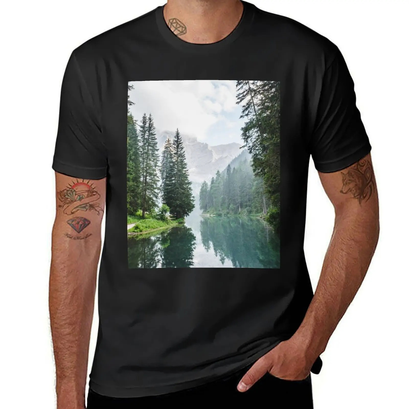 Live the Adventure - Lago Di Braies X T-Shirt tops animal prinfor boys mens champion t shirts