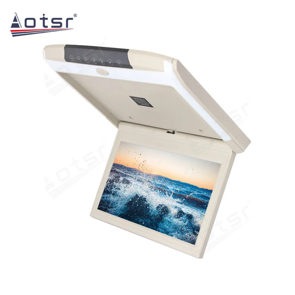 12 Inch 1920*1080 Universal Car Roof Screen Ceiling Monitor Android Overhead Multimedia Video Player Mirror Link Remote Control