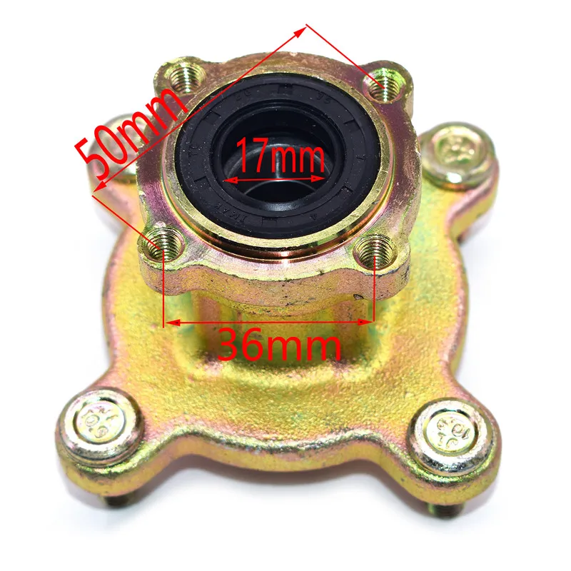 Ön 17mm 4 Damızlık FREN DİSKİ Tekerlek Hub 49cc 50cc 110cc 125cc 6 7 8 Inç tekerlek Go Kart Buggy Karting ATV arazi aracı Parçaları