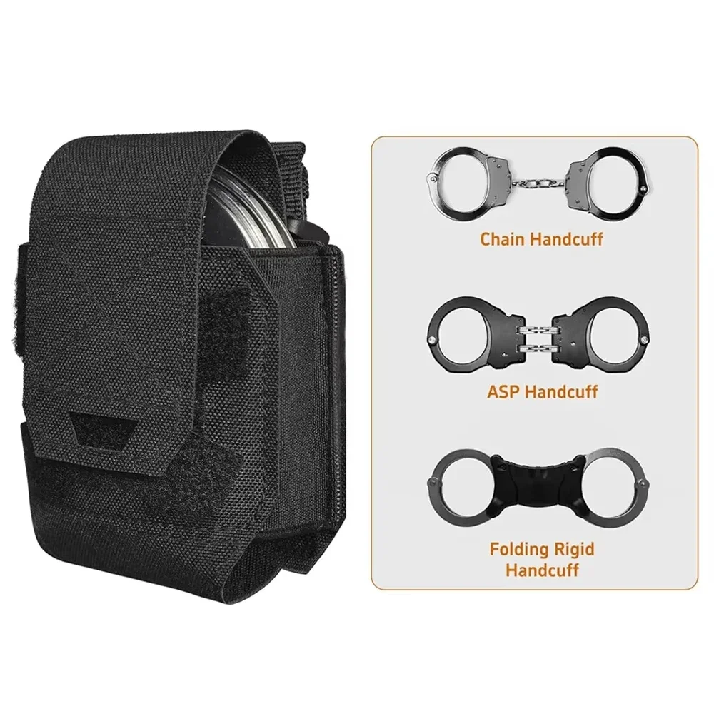 1 قطعة أصفاد التكتيكية الخصر حقيبة الإفراج السريع إنفاذ القانون في الهواء الطلق سلامة دورية واجب الملحقات اليد مشبك حقيبة