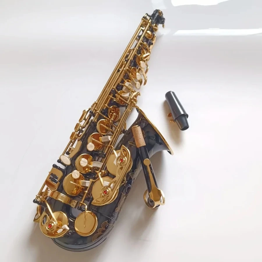 2026 New Super performing E-flat Alto saxophone musical instrument black R54 Model brass Sax with accessories