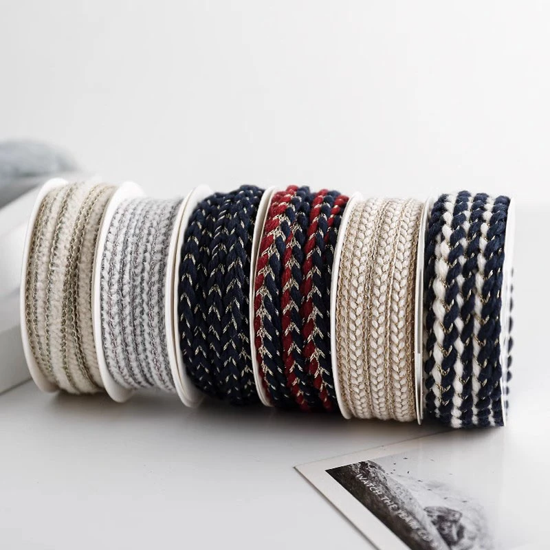 

New Plush Herringbone Ribbon Polyester Cotton Belt Bag Sewing Tape DIY Crafts Accessories 10 meters