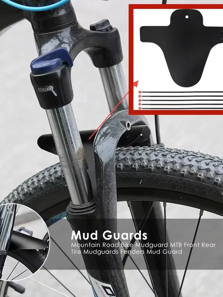 AliExpress NONE 1PCS/2PC Bicycle Fender Mountain Carbon Pattern Bike Mud Guard For Front Rear Wheel Mudguard Ultralight Cycling MTB Fender Parts
