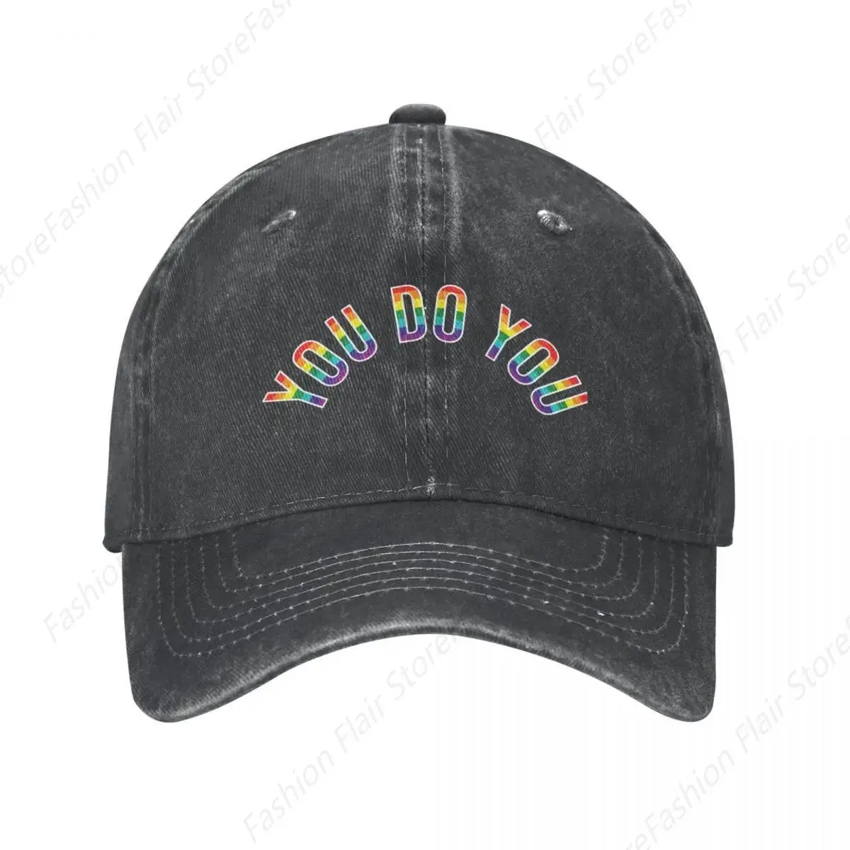 You Do You Rainbow LGBTQ Pride Cowboy Hat Streetwear foam party Hat Trucker Hats For Men Women's