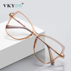 VICKY Large Fashion Butterfly Design Eyeglasses Frames Women Anti-Blue Light Reading Glasses Customizable Hyperopia Myopia 2209