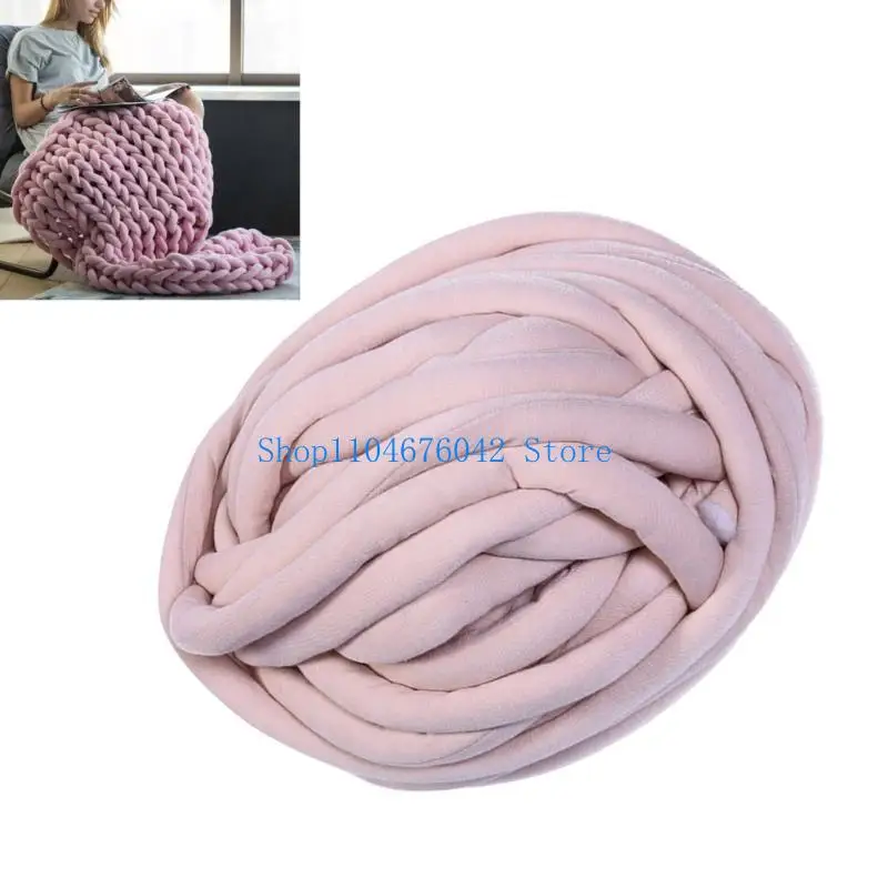 

5asd 18,59 ярдовX2 см мягкая объемная хлопчатобумажная пряжа для вязания шарфов, одеял, сумки для вязания крючком