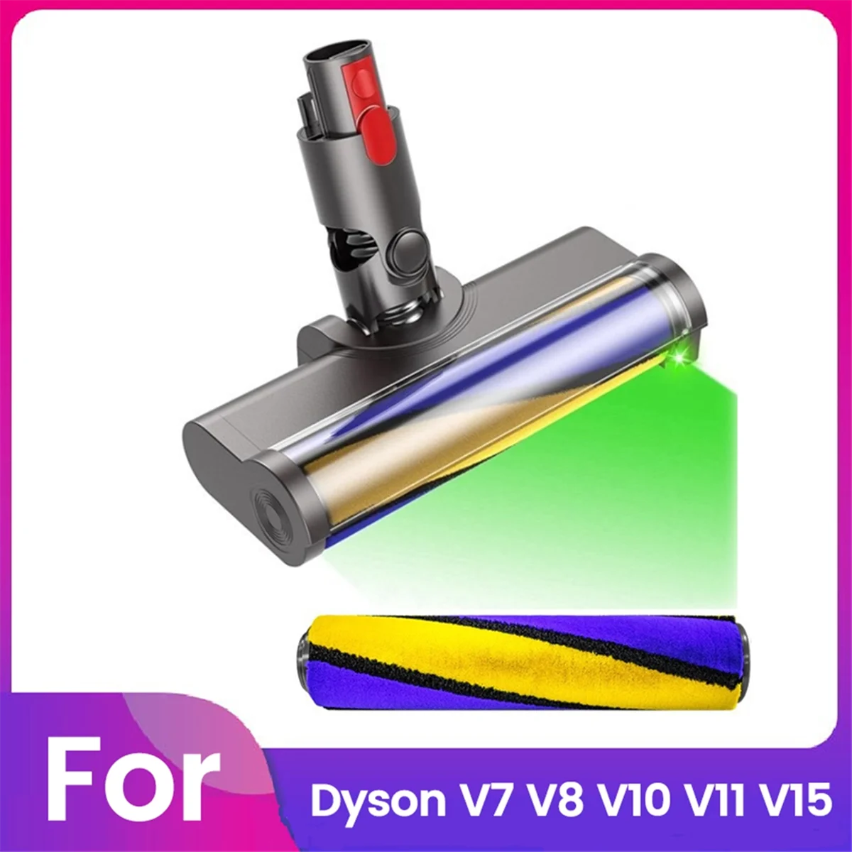 

Замена роликовой щетки для V7 V8 V10 V11 V15, детали пылесоса, паркетный пол с зеленой пылью