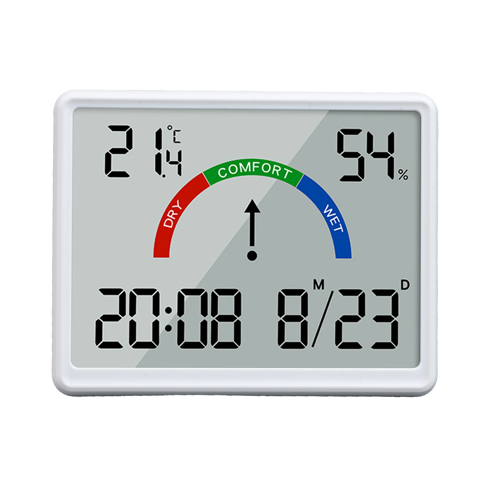 Large Dial Battery Powered Temperature Electronic Clock Easy to Read Digital Clock with Temperature and Date for Seniors