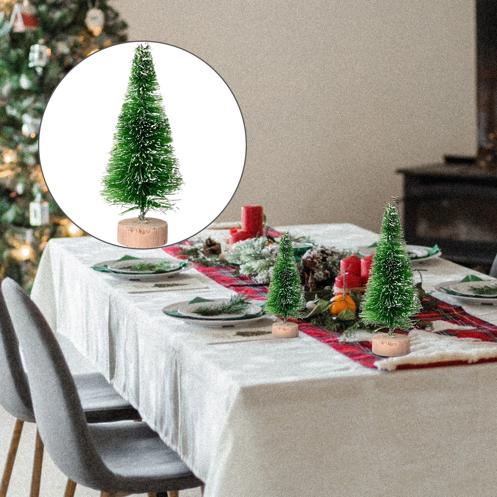 

30 Pcs Decoration Christmas Tree Small Desktop Pine Party Adornment Ornament Tabletop