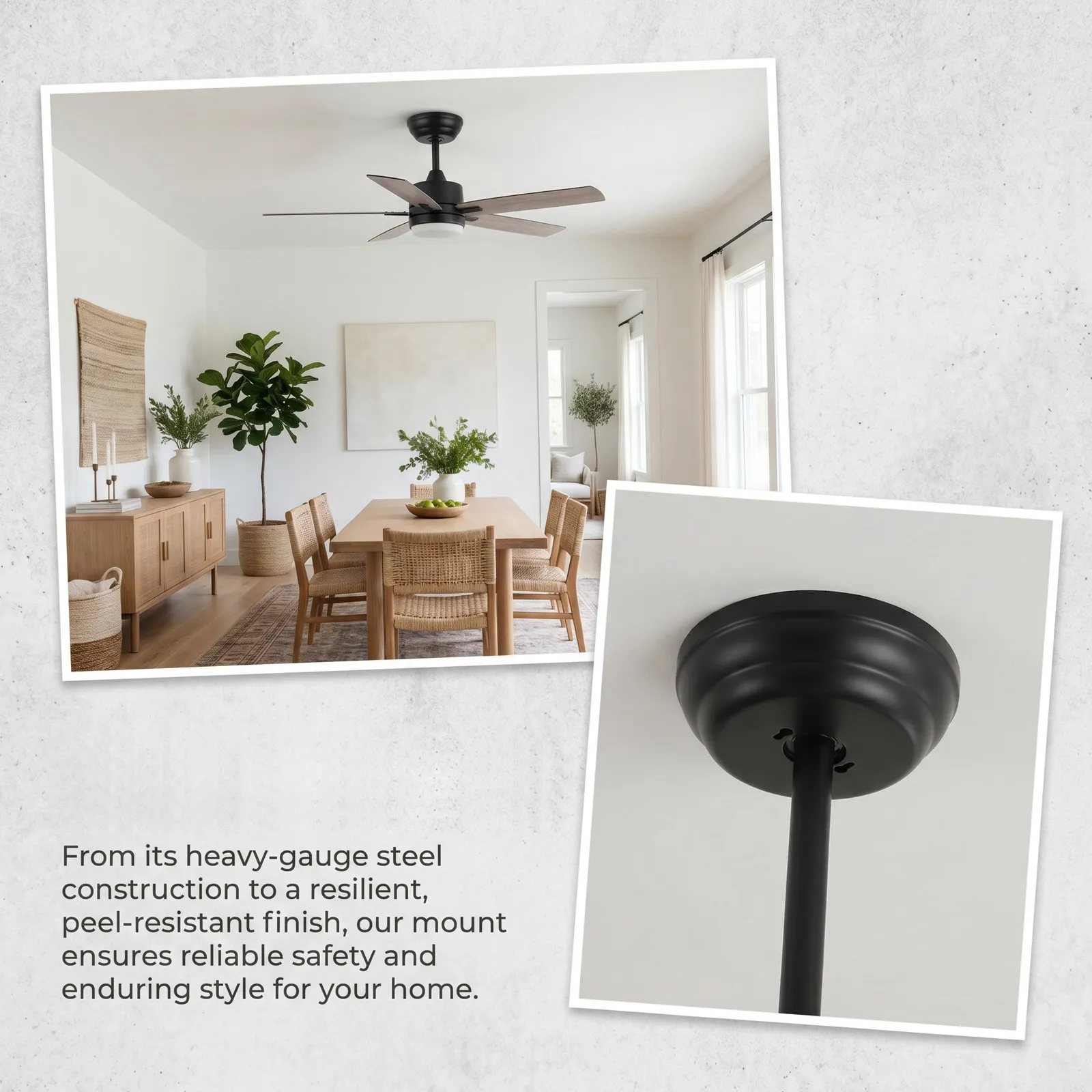 1Set Ceiling Fan Hanger Bracket Metal Mounting Plate Heavy Duty Ceiling Mounting Hardware Stable Support for Fan Light Fixture