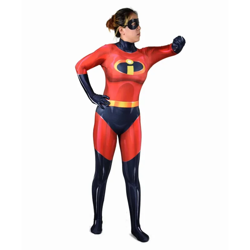 Adult Kids Elastigirl Cosplay Costumes Girls Woman Zentai Bodysuit Suit Superhero Halloween Jumpsuit