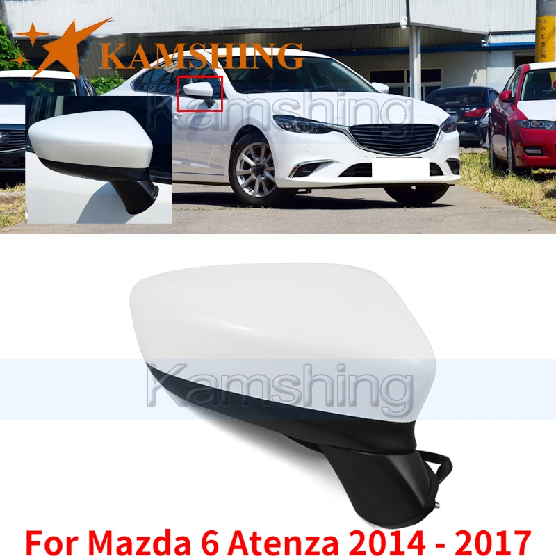 

Kamshing для Mazda 6 Atenza 2014 2015 2016 2017 автомобиль снаружи зеркало заднего вида боковое зеркало заднего хода Резервное копирование Парковка зеркало в сборе