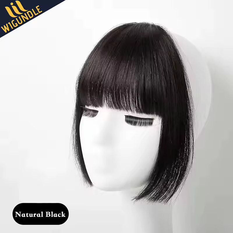 Fake Air Bangs Hair Styling Tools Hair Clip-In Extension Synthetic Hair Fake Fringe Natural False Hairpiece Women Clip In Bangs - Image 12