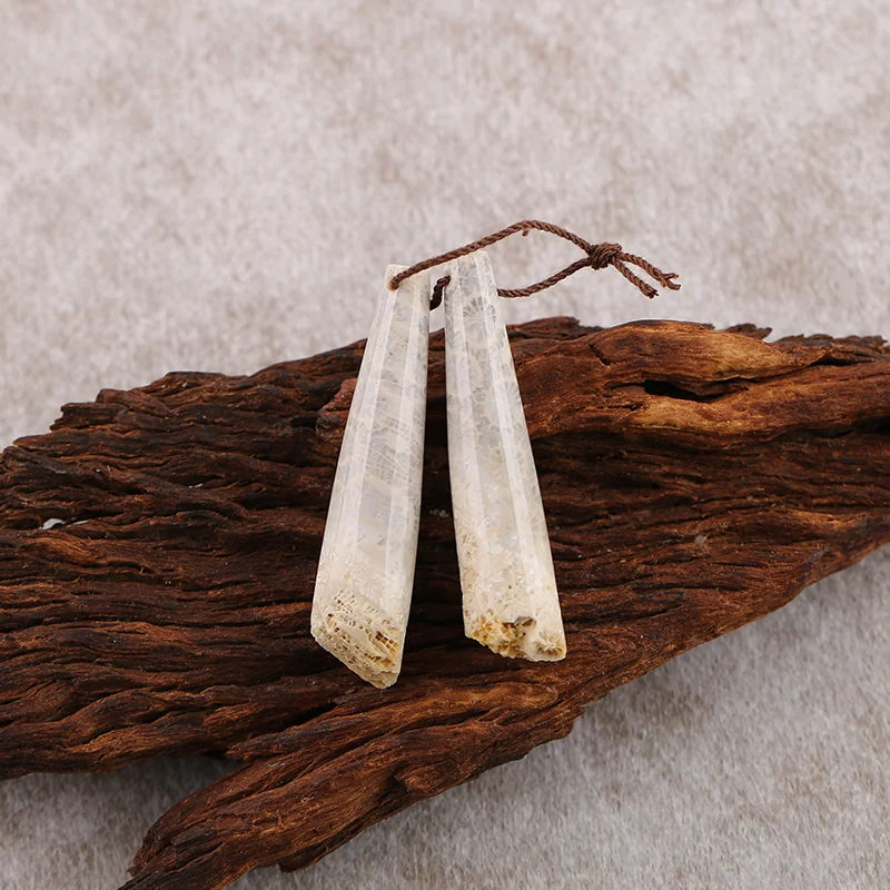 B&F Indonesian Coral  Earring Beads for Jewelry Making, Handmade Natural stones beads, Stones for jewelry Making Supplies