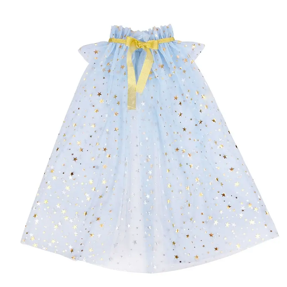 Novas lantejoulas meninas princesa capa bonito malha elegante vestido capa cosplay doce crianças traje manto festa de carnaval