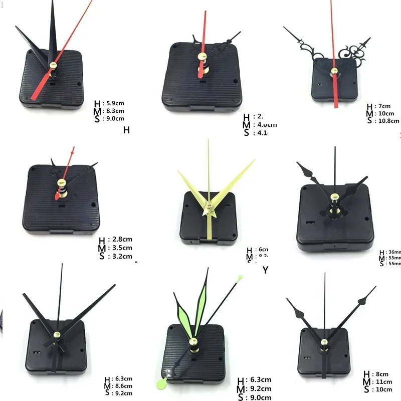 Silent Wall Clock Movement, Clock Parts with Needles, DIY Quartz Watch, Repair Movement, Mechanism Parts, 1 Set