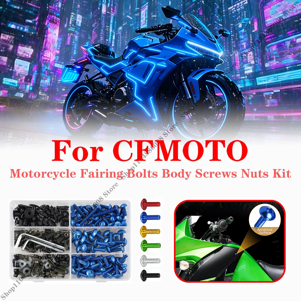 

223PCS M5 M6 Fairing Bolts Screws Kit For CFMOTO 125CC 150CC 450CC 500CC 650CC 700CC 800CC Motorcycle Body Nuts Fastener Clips
