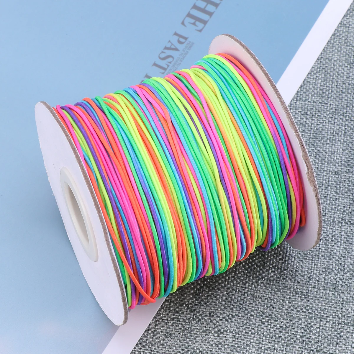 

1Mm Round Elastic Cord Stretchy Beading Thread For Diy Jewelry Making Bracelet Necklace Supplies Fabric Covered
