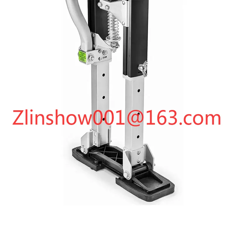 Drywall Stilts Grade Adjustable Aluminum Tool Stilt for Painting or Cleaning - Black Hardware