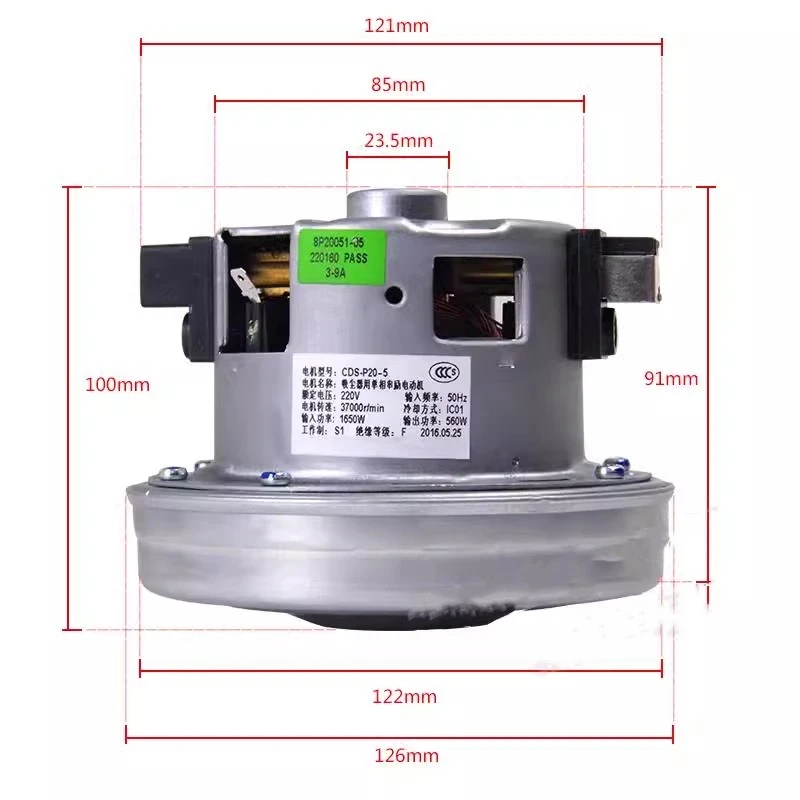 

220V 50HZ 1650W vacuum cleaner motor for Panasonic MC-CA391 MC-CA491 MC-CA591 MC-CA783 vacuum cleaner replacement motor