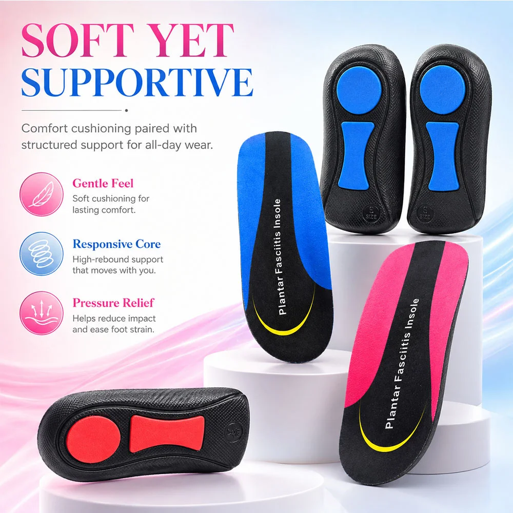 Arch Support Orthotic Insoles 3/4 Length Plantar Fasciitis Men Women Sneakers Flat Feet Orthopedic Cushion Pads New Balance