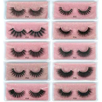 AGUUD 10 ks CD CC DD Curl Faux Mink řasy Extensions Vysoce kvalitní individuální řasy Umělé falešné řasy 8 nejlepší prodej norkové řasy ve velkém - №7