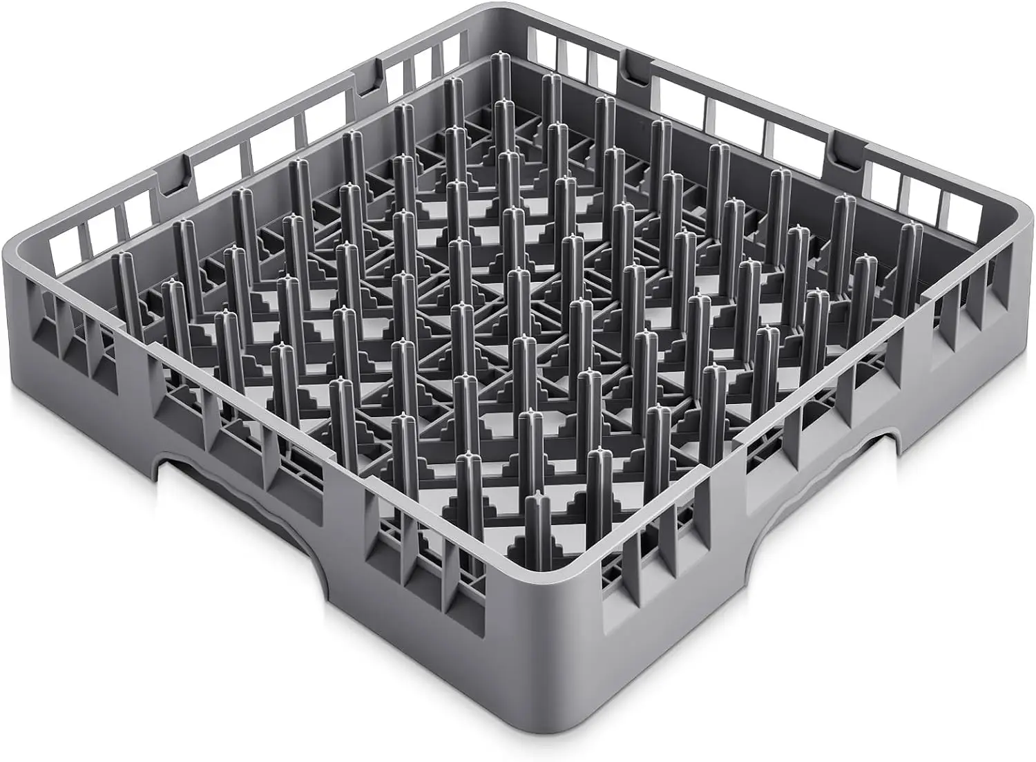 Dish Rack Polypropylene Commercial Full Size Flatware Tray Restaurant Hotel Gray