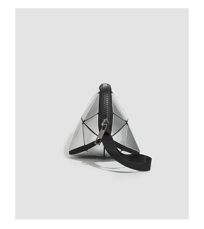 Einfache tragbare Make-up-Aufbewahrungstasche, leichte multifunktionale Tasche mit geometrischem Muster, Reise-Kulturbeutel, Münzgeldbörse, Kosmetiktasche – Detail 12