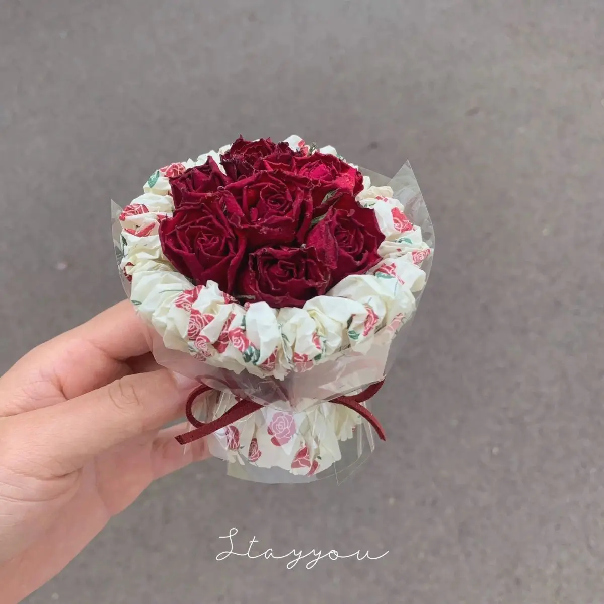 Mini-Tasche, ewiger Rosenstrauß, Geschenk zum Valentinstag, künstliche Rosen, Blumen für Geburtstage, Hochzeitsfeiergeschenke für Mädchen