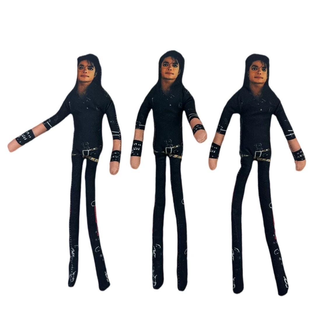 Pop King Michael Jackson Stuffed Doll Flexibly Movable Joints Handwoven Plush Abstract Collectible Party Room Decor for Fan Gift image 3