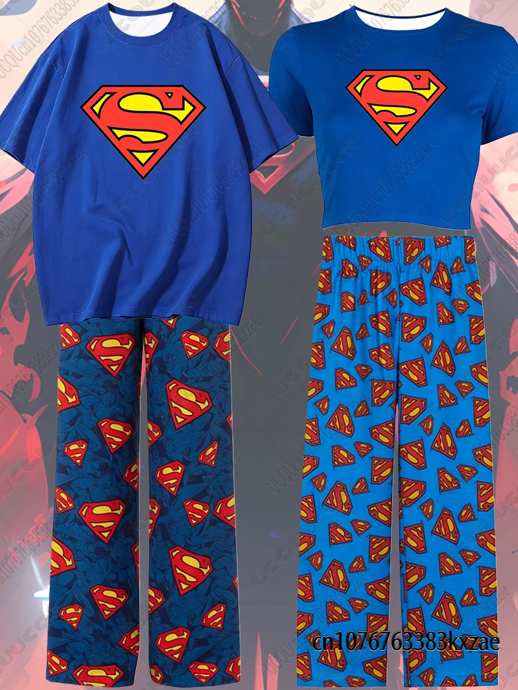 Camisetas de Verano de Batman 2026 + Pantalones de Pijama, Conjuntos Holgados para Adultos/Niños, Top Corto Sexy de Batman, Conjuntos de Pareja, Ropa para el Hogar
